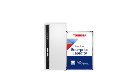2Bay NAS x Toshiba 企業硬碟組合