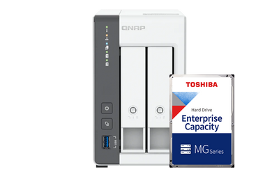 2Bay NAS x Toshiba 企業硬碟組合